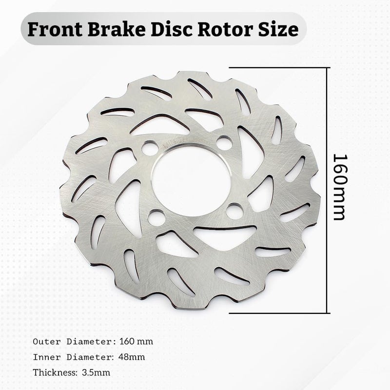 SFriding Front Brake Disc Rotor for Yamaha Banshee 350 Blaster 200 Raptor 250 350 660R 700 Warrior 350 YFZ450, 1UY-25831-01-00, 2PA-2582T-00-00, 3GD-2582T-10-00, 4XE-F582T-11-00 - Image 2